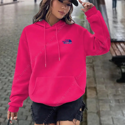 North America letter Print Hoodies Women tops Sweatshirt Aesthetic Hooded Shirt pink designer Luxury clothing Woman y2k clothes