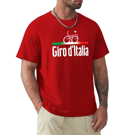 Giro D Italia T-Shirt Summer Top Boys T-Shirts Men High Crewneck Short Sleeve Casual Loose Men's Clothing Streetwear