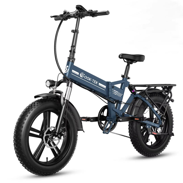 Bicicletta Elettrica Pieghevole E20 con Pneumatici Spessi 20 Pollici * 4.0, Motore 1000W, Batteria 48V 17.5AH, per Campeggio, Città e Tutti i Terreni