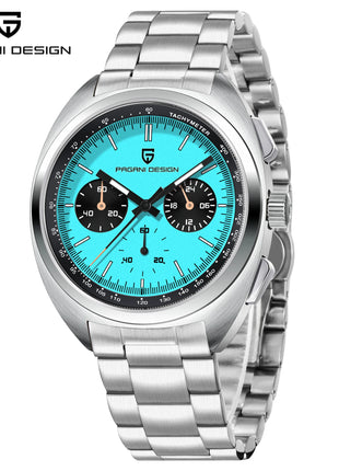 PAGANI DESIGN Orologi da uomo Retro Panda Quadrante Orologio al quarzo da uomo Giappone VK63 Cronografo Vetro zaffiro Orologio da polso da uomo 2024 Nuovo