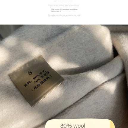 Women And Men Unisex Thicken Warm X-long Alpaca Woolen Overcoat Winter Cashmere Wool Maxi Loose Coat Oversize Cloak Outsize