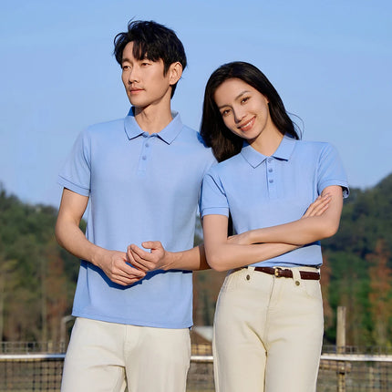 100% cotton work polo shirt, custom pure cotton polo, corporate culture short-sleeved T-shirt, embroidery, print, logo, word