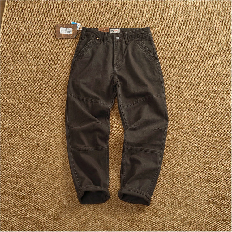 Autumn And Winter New American Retro 100% Cotton Multi-pocketed Washed Old Straight Casual Pants Loose Fashion Cargo Trousers