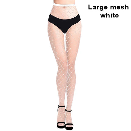 Sexy women's long mesh knit nylon tights thin body stockings perfect legs fishnet hollow high waist leggings socks