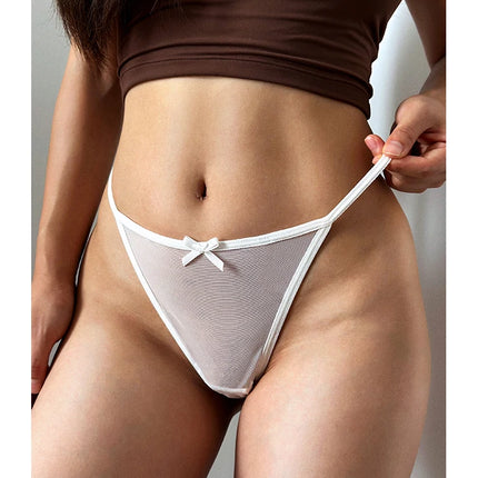 Sexy Girls G String Lace Thong Panties Women Briefs Hollow Out Transparent Thin Underwear Female Low Waist Lingerie Size S-XL