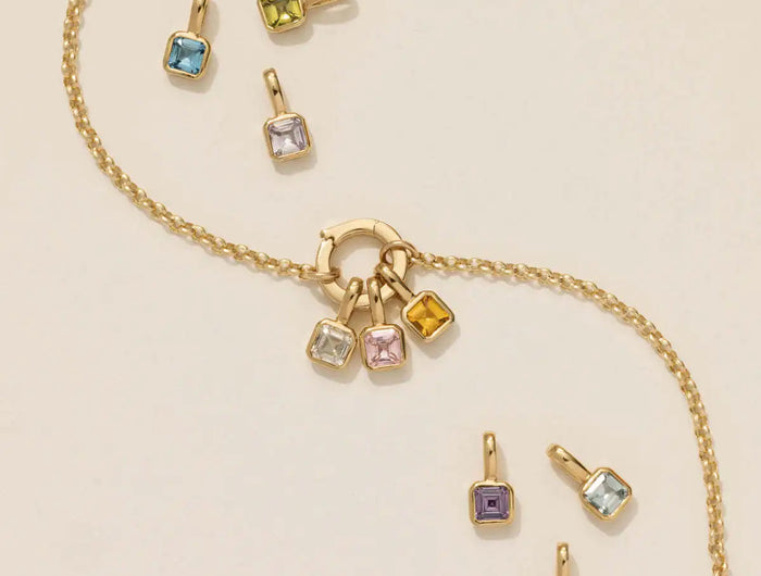 Stainless Steel Pendant DIY Birthstone Necklace for Woman Gold Color Designer Pendant Necklaces Bir PlatiNum