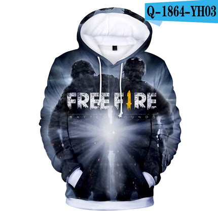 Cartoon Novelty Cute New Game FREE FIRE 3D print Hoodies Sweatshirts Men/Women Sweatshirt Fashion Casual Long Sleeve Pullovers