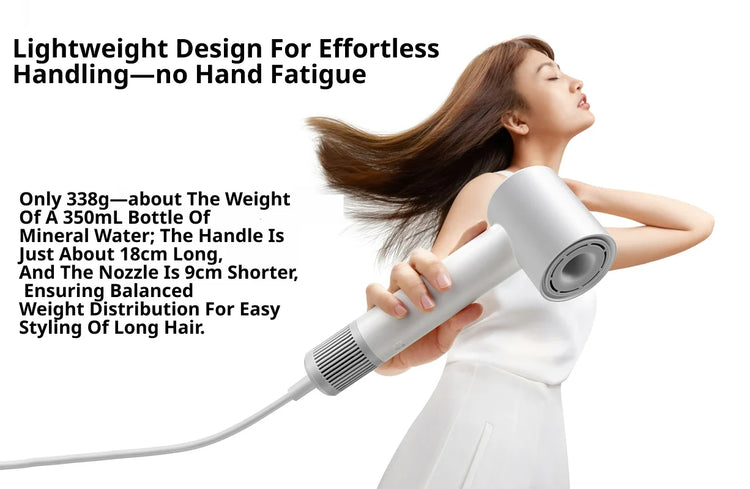 Xiaomi Mijia H501SE Hair Dryer, 110,000 RPM High-Speed Blow Dryer, Negative Ion Anti-Frizz, NTC Constant Temperature, 8 Modes, Lightweight Quiet Travel
