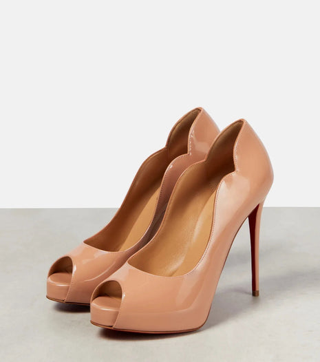 New Women's Open Toed Patent Leather  High Heels Shoes Ladies  Slim High Heels Fishmouth Shoes Sexy Party Shoes PlatiNum