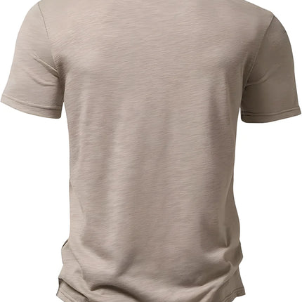 Men's Classic Summer Polo Shirt, Solid Color Casual, Comfortable, Breathable, Stand-Up Collar, Short Sleeve Muscle Sports Top