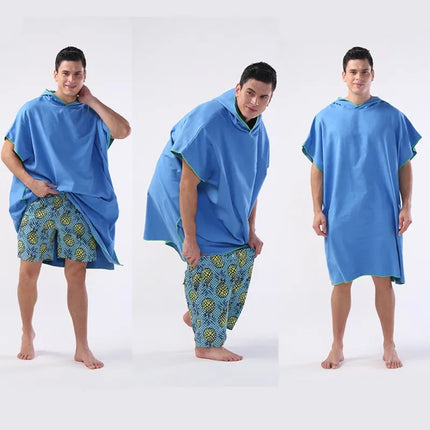 Poncho da surf Asciugamano fasciatoio Accappatoio con cappuccio Coperta da spiaggia in microfibra Asciugamano da bagno Asciugamano da spiaggia Muta Poncho da spiaggia per adulti