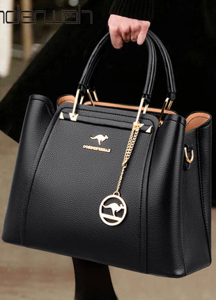 2024 Luxury Women Designer 3 Layers Shoulder Crossbody Sac Ladies Large Capacity Leather Handbags Shopper Brand Messenger Totes PlatiNum