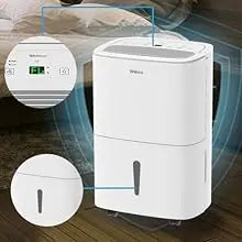 SHINCO 30L Deumidificatore Elettrico per 105 m3 (35 m2), WiFi, Risparmio Energetico, Ripristino Automatico, Asciugatura del Lavanderia, Temporizzatore 24H
