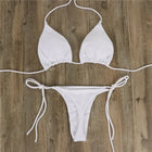 Costume da bagno sexy perizoma con cravatta laterale e cravatta da donna, cinturino diviso, fasciatura regolabile, stile brasiliano, costumi da bagno da donna platinumshop