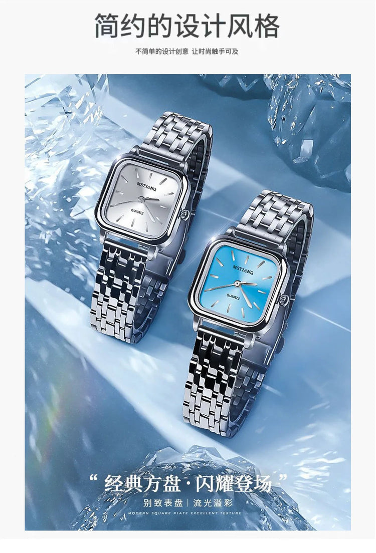 Orologio da donna di lusso Orologio da polso al quarzo da donna con cintura in acciaio alla moda delle migliori marche Montre Femme Bellissimi regali Orologi da donna di lusso platinumshop