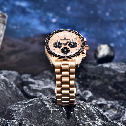 PAGANI DESIGN PD1701 Orologi da uomo di lusso in oro Orologi da polso al quarzo Cronografo VK63 Orologio da uomo AR Orologio con specchio in zaffiro Regali
