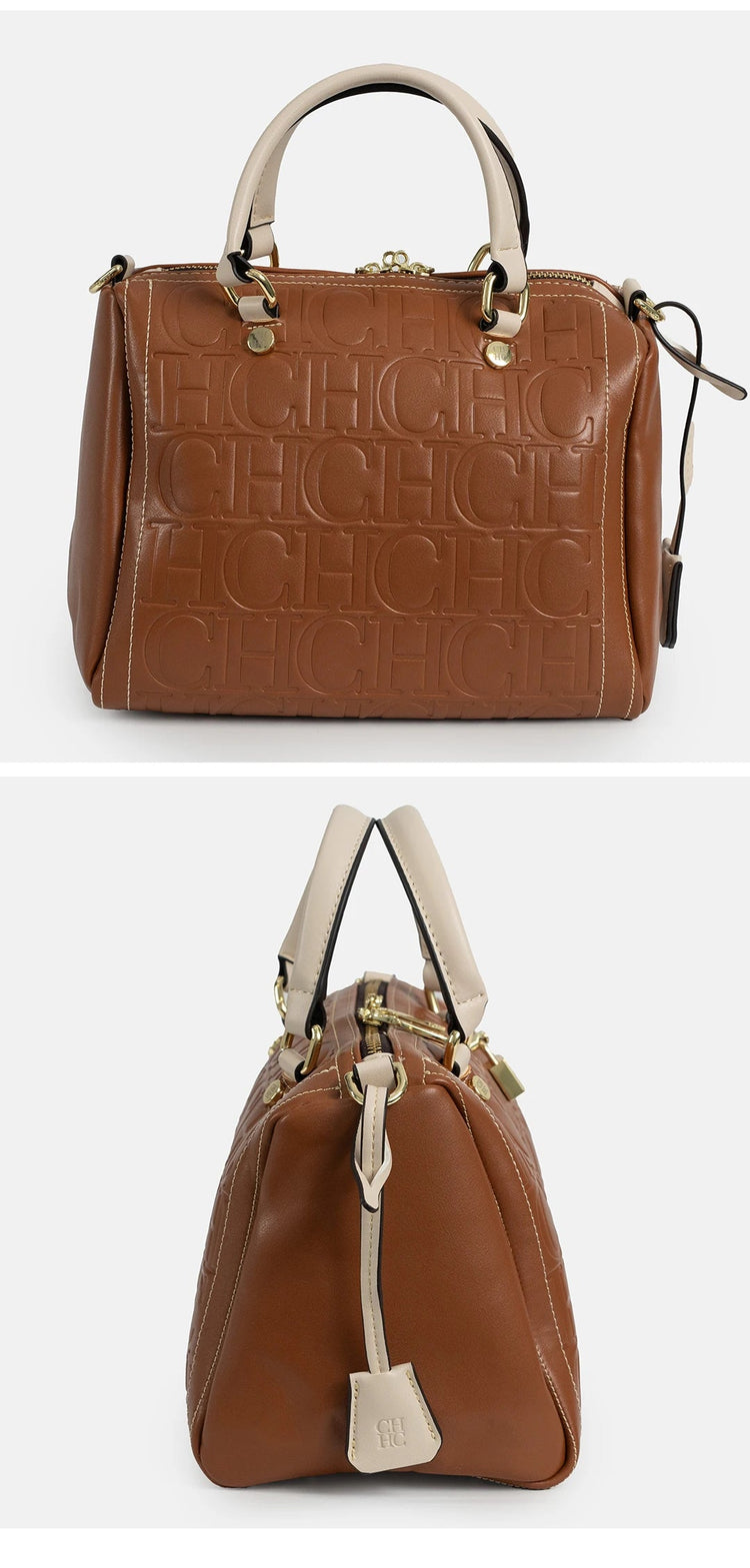 CH Autumn/Winter Christmas Fashion PU Material Lock Lock Design Women's Crossbody Bag 2025 Designer New Handbag Trendy Brand PlatiNum