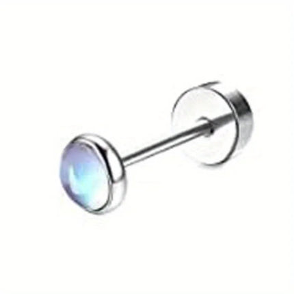 Drperfect 1pc orecchini chirurgici in acciaio inossidabile per donna uomo orecchini con retro piatto orecchini con cartilagine orecchini a cerchio con Piercing platinumshop