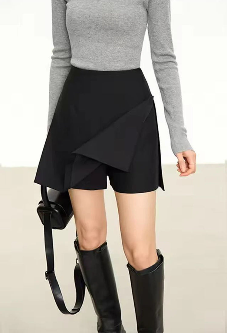Gonne casual semplici da donna, stile coreano, a vita alta, per l'ufficio, da pendolare, a trapezio, tinta unita, abbinabili a tutto, gonne femminili