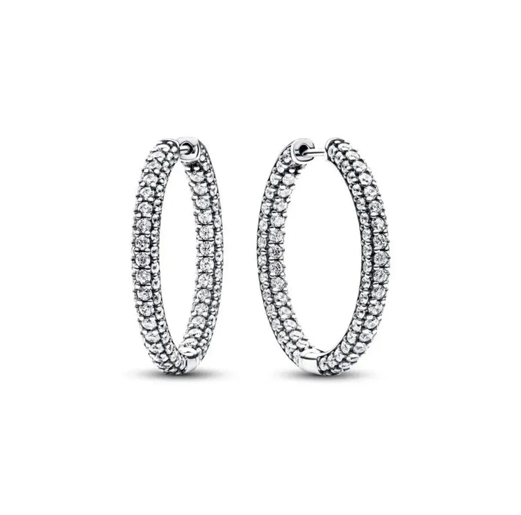 Orecchini in Argento Puro 925 con Zirconi a Forma di Cuore, Stella, Luna e Cerchio, Gioielli per Donne, Regalo per Compleanno, Festa della Mamma, Accessori platinumshop