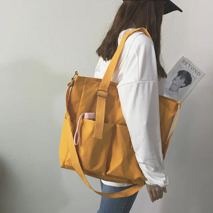 Waterproof Oxford Large Capacity Women Handbag Shoulder Bag Female Crossbody Bags for Women Casual Tote Bag PlatiNum
