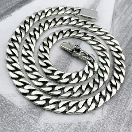100% S925 Collana in argento sterling Bracciale Punk S925 Gioielli in argento Non sbiadisce mai Carry certificato Uomo Donna Gioielli Regali platinumshop