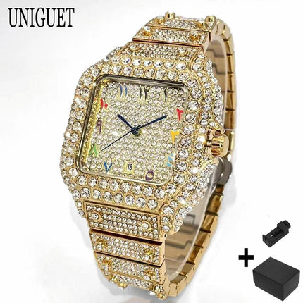 Orologio da Donna UNIGUET di Lusso alla Moda, Elegante Quadrante Piccolo con Diamanti Rosa, Mini Orologio da Polso al Quarzo Bling-Bling da Donna, Regalo platinumshop