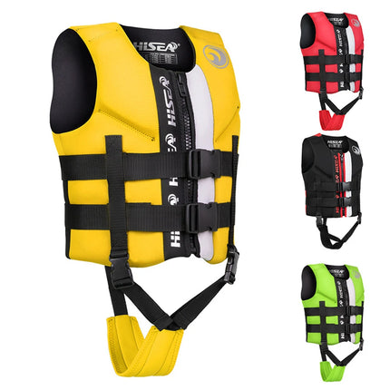 Gilet de sauvetage en néoprène pour enfants, grande veste de flottabilité, sports nautiques, pêche, rafting, surf, canoë, sécurité à la voile, été