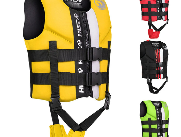 Gilet de sauvetage en néoprène pour enfants, grande veste de flottabilité, sports nautiques, pêche, rafting, surf, canoë, sécurité à la voile, été