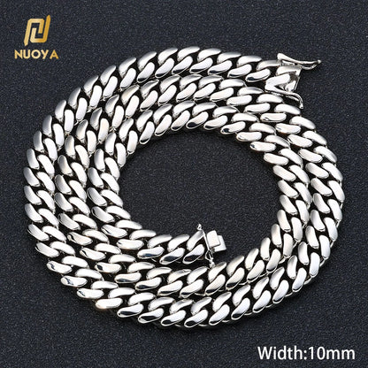 ESKEEM All'ingrosso 10/12/15/22mm 14K/18K Placcato Oro Pesante Miami Collana a Catena a Maglia Cubana per Gli Uomini Hip Hop Gioielli Catene Cubane