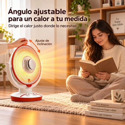 Tabletop Carbon Fiber Heater Adjustable Power 550W 1100W with Tilt Angle for Bedroom Office and Student Dorms