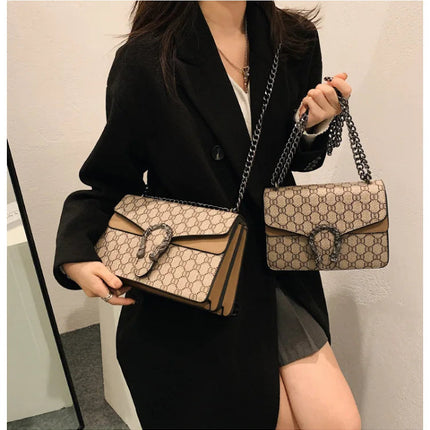 Fashion Popular Women's Bag Trend Brand Retro Chain Shoulder Bag High Quality Ladies Crossbody Bag Designer Luxury Handbag PlatiNum