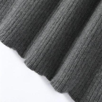 Yoyoselect 100% Cashmere Women's Skirts Autumn Winter Mid Calf Length Knitted Skirt Soft Versatile Quality OL Skirts Clothing PlatiNum