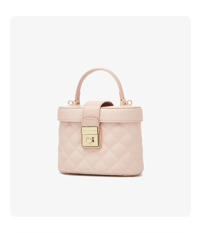 FOXER Split Leather Women's Box Mini Handbag Fashion Brand Crossbody Shoulder Bag Lady Messenger Bag Elegant Small Tote