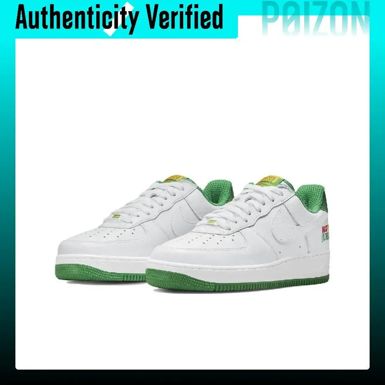 Nike Air Force 1 Skate Shoes Unisex Low-top White/Green DX1156-100