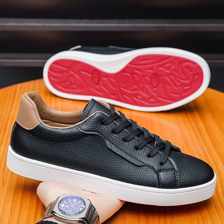 Leather Men's Sports Shoes - Casual Style, Breathable Men's Shoes, Anti-slip and Comfortable, Men's Casual Sneakers