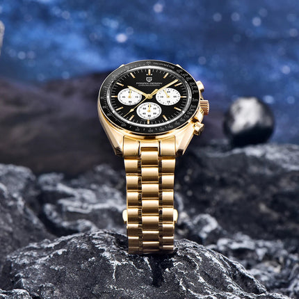 Nuovo Orologio da Uomo PAGANI DESIGN Golden Moon 2026, Orologio al Quarzo di Lusso, Cronografo Sportivo, Vetro Zaffiro AR, Impermeabile, Regalo platinumshop