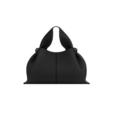 Borsa a Tracolla Cloud Dumpling da Donna, Borsa a Spalla Minimalista di Lusso in Vera Pelle Composita di Vacchetta, Piccola Dimensione