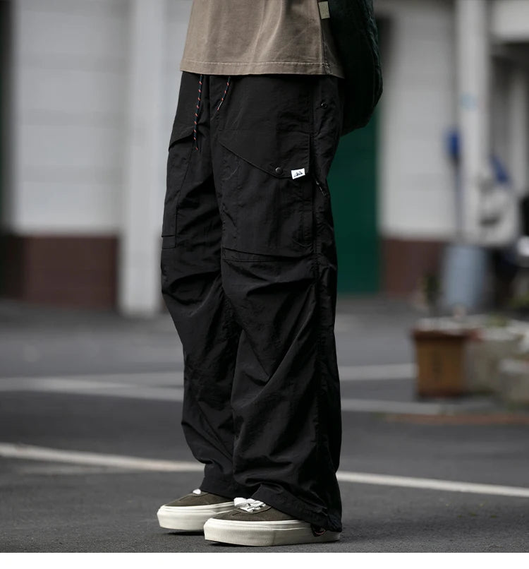 Spring Summer Korean Outdoor Functional Waterproof Cargo Pants For Men Clothing Harajuku Joggers Casual Breathable Pants Male
