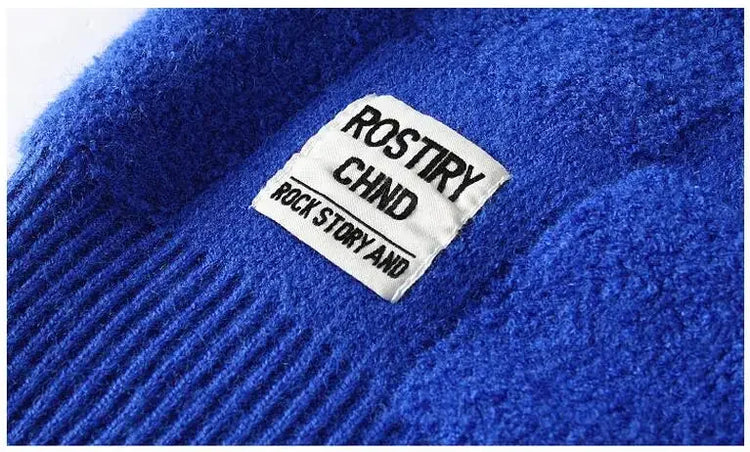 New Winter Men O-neck Knitted Pullovers Man Fleece WarmTurtlenecks Sweaters Man Casual Sweaters Quality Male Pullovers Size 4XL