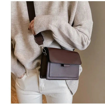 Classic Designer PU Leather Crossbody Bag for Women Travel Handle Handbag Fashion Shoulder Messenger Bag Ladies Small Flap Bag PlatiNum