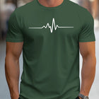 T-shirt da uomo a maniche corte con collo rotondo sportivo casual slim fit stampata con grafica creativa estiva in poliestere da uomo