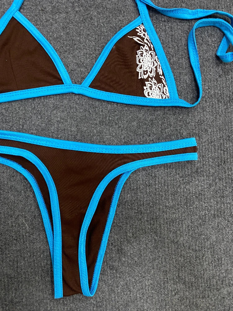 Nuovo bikini estivo 2026, costume da bagno due pezzi da donna, set a tinta unita, intimo stile Y2K platinumshop