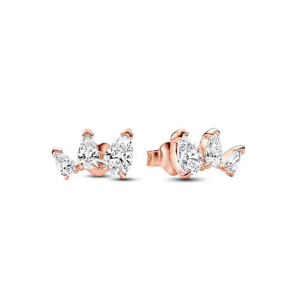 Orecchini in Argento Puro 925 con Zirconi a Forma di Cuore, Stella, Luna e Cerchio, Gioielli per Donne, Regalo per Compleanno, Festa della Mamma, Accessori platinumshop