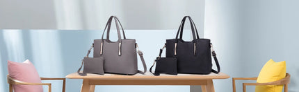 Borsa da donna Miss Lulu di medie dimensioni, elegante borsa a tracolla e borsa a mano, set shopper da 2 pezzi