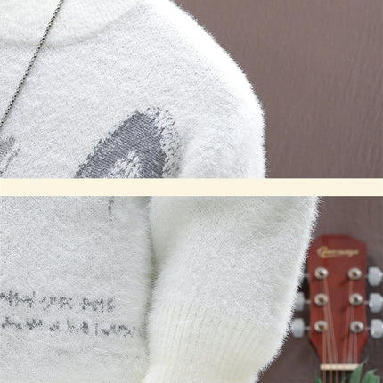 Winter Plaid Mink Cashmere Sweater Men Half Turtleneck Mens Sweaters Top Quality Pull Homme Thick Warm Pullover Men