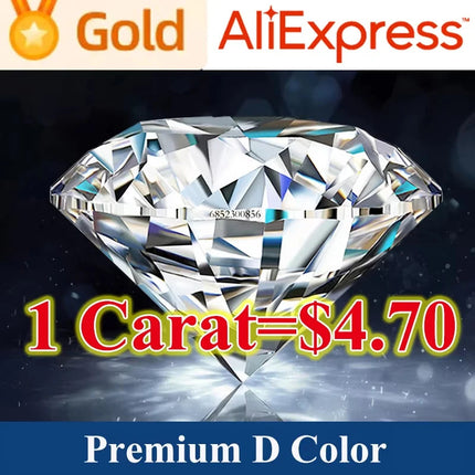 New Premium D Color VVS1 Moissanite Loose Stone Full Size Factory Wholesale Fine Jewelry Certified Moissanite Diamonds With GRA PlatiNum