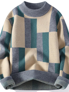 Fashion Fall Winter Japanese Style Turtleneck Sweater Men High End Mens Christmas Sweaters Thick Warm Striped Pullover