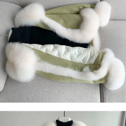 2026 Winter New Faux Fur Jacket Women's Overcoat Fashion Loose Thickened Warm Parker Coat Women's Down Jacket Outwear Casaco