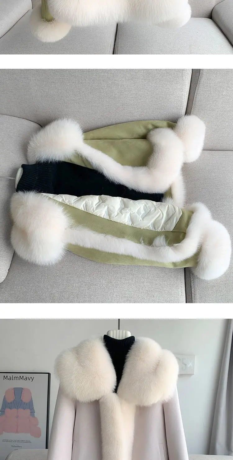 2026 Winter New Faux Fur Jacket Women's Overcoat Fashion Loose Thickened Warm Parker Coat Women's Down Jacket Outwear Casaco